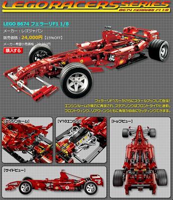 F1 LEGO（レゴ） 限定発売8674フェラーリF1 1/8